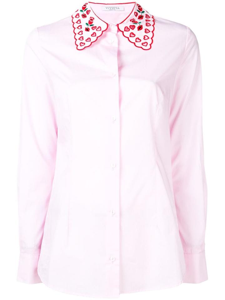 Vivetta Heart Cut-out Shirt - Pink