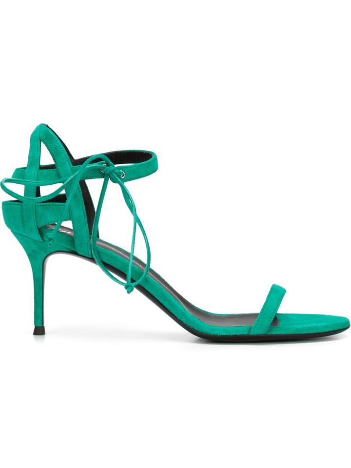 Giuseppe Zanotti Design Azalea Sandals, Women's, Size: 36, Green, Suede