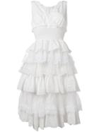 Dolce & Gabbana Tiered Tulle Dress - White
