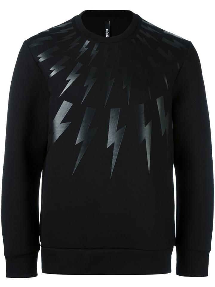 Neil Barrett Thunder Sweatshirt, Men's, Size: Medium, Black, Lyocell/viscose/cotton/lyocell
