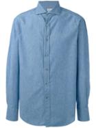 Brunello Cucinelli Classic Shirt, Men's, Size: Xxl, Blue, Cotton