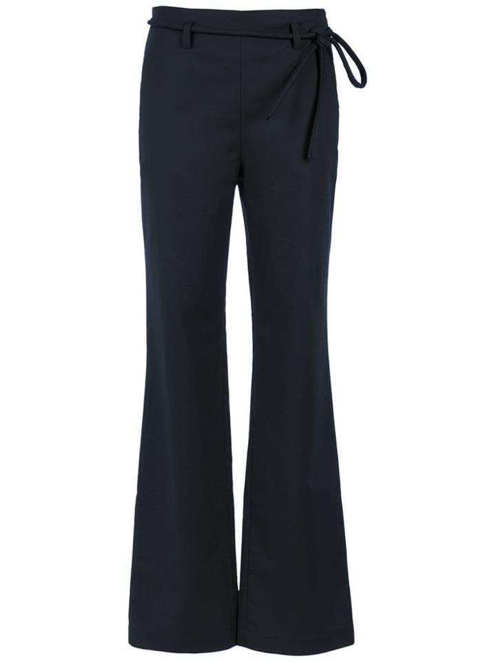 Egrey Tie Detail Flared Pants - Blue
