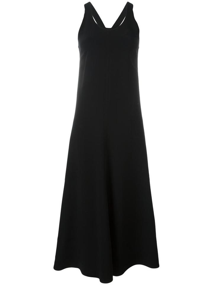 Joseph Long Racer-back Dress, Women's, Size: 38, Black, Viscose/spandex/elastane/cotton