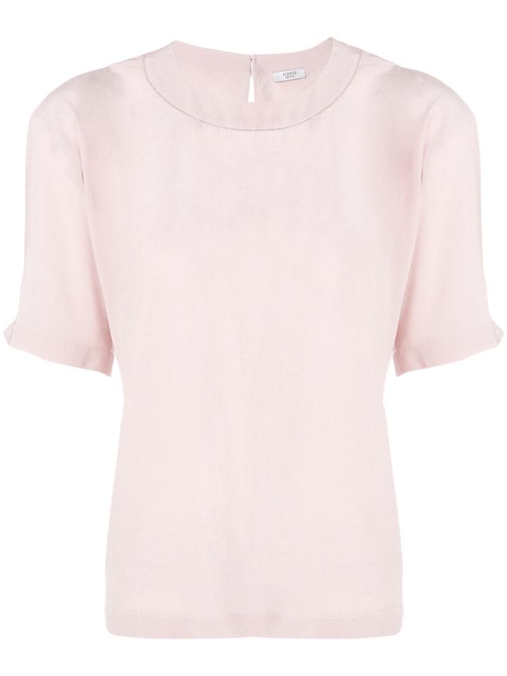 Peserico Loose Fit Blouse - Pink & Purple
