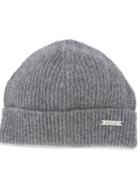 Bally Ribbed Beanie, Men's, Grey, Cashmere/wool