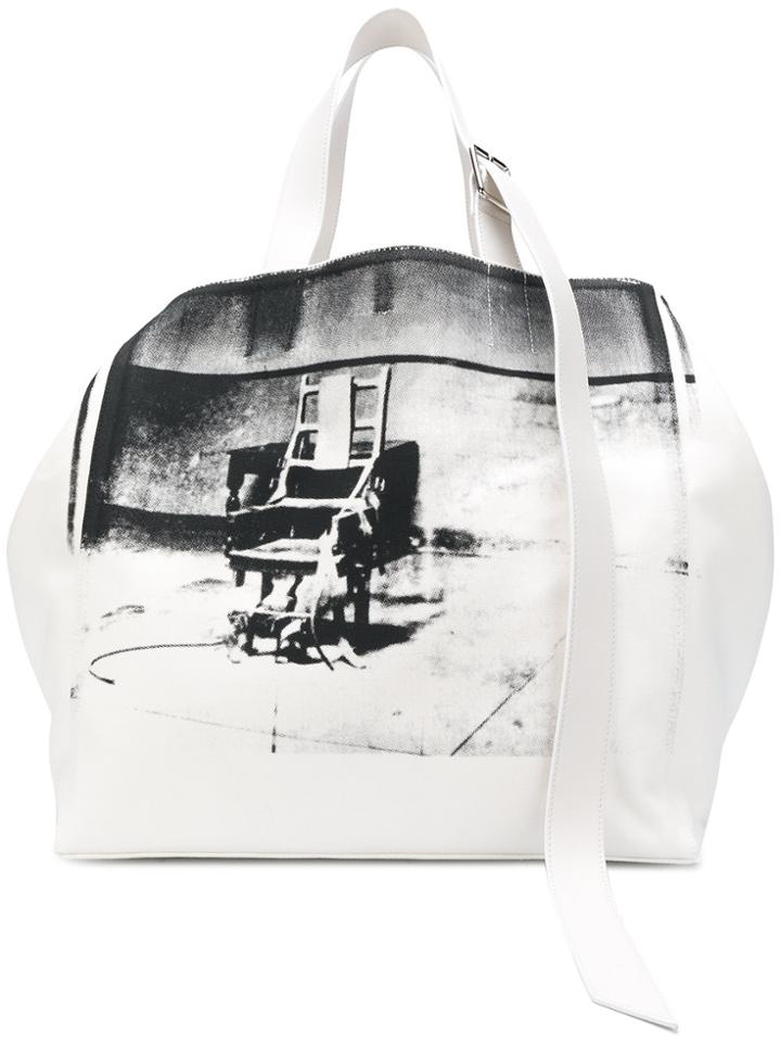 Calvin Klein 205w39nyc Print Oversized Tote - White