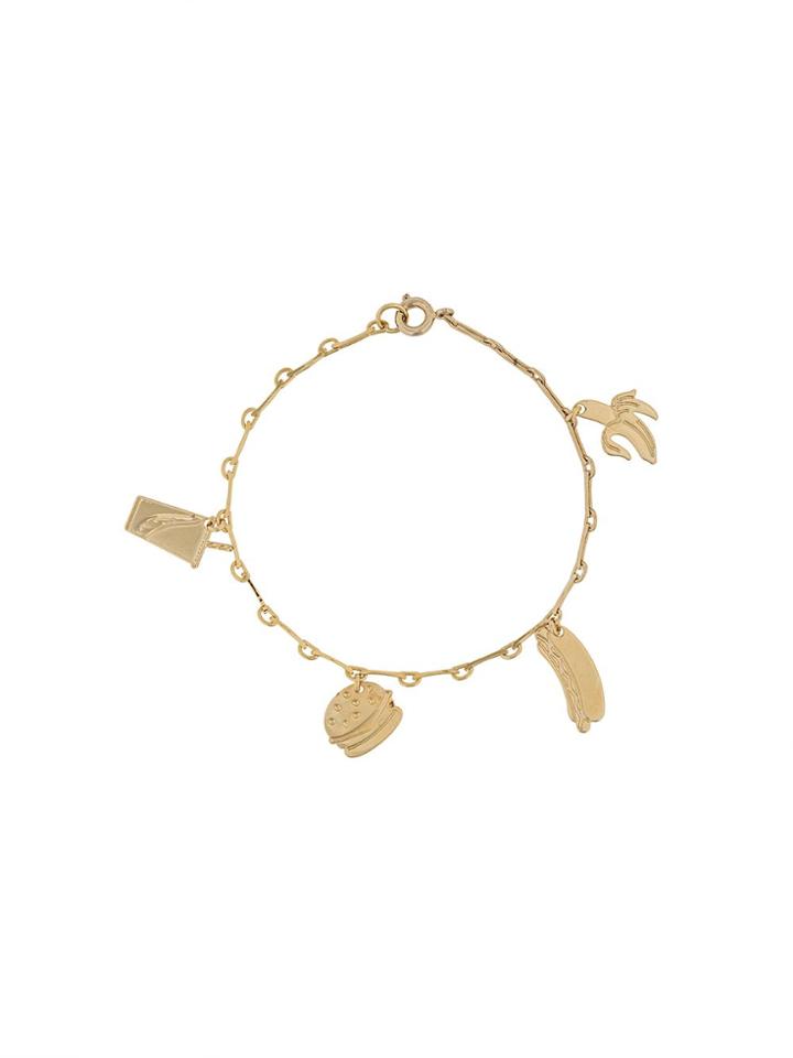 Malaika Raiss Food Charm Bracelet - Metallic
