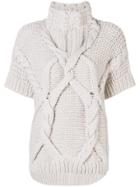 Lorena Antoniazzi Coarse Knitted Sweater - Nude & Neutrals