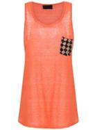 Andrea Bogosian Embroidered Tank - Yellow & Orange