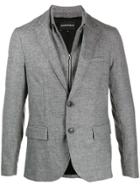 Emporio Armani Zip-up Panel Blazer - Grey