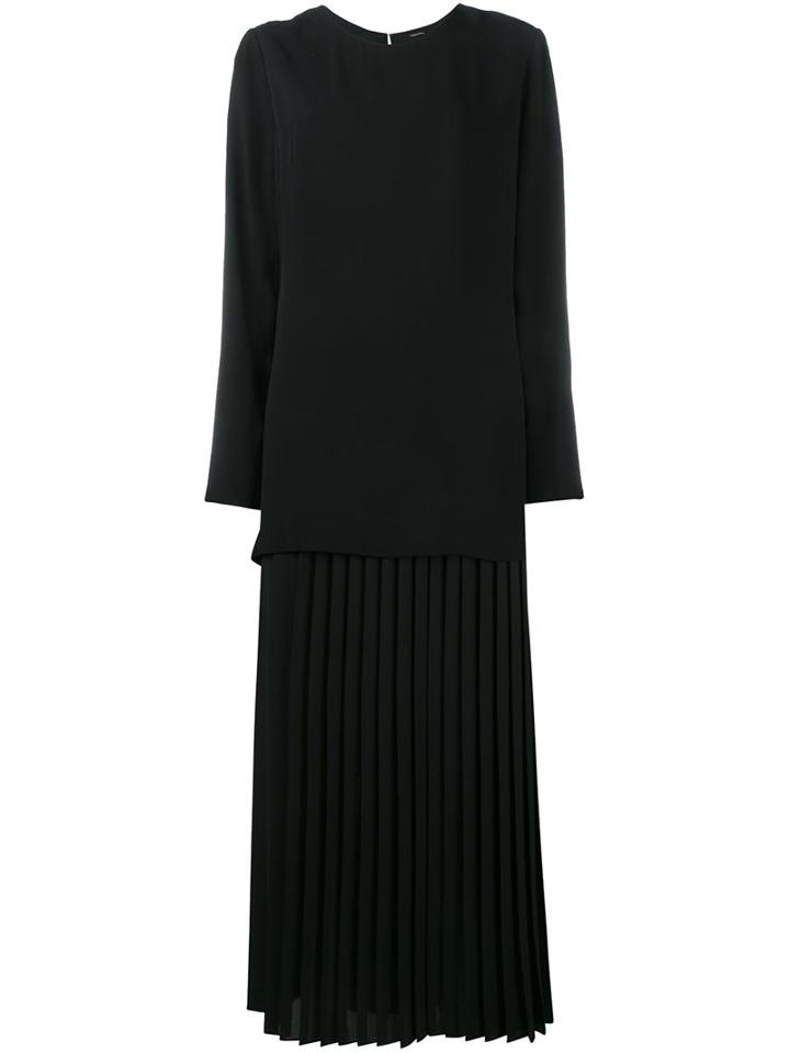 Adam Lippes Layered Dress, Women's, Size: 8, Black, Polyester/viscose