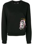 Love Moschino Embroidered Long-sleeve Sweater - Black