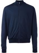 Corneliani Zipped Lightweight Jacket, Men's, Size: 48, Blue, Virgin Wool/polyamide