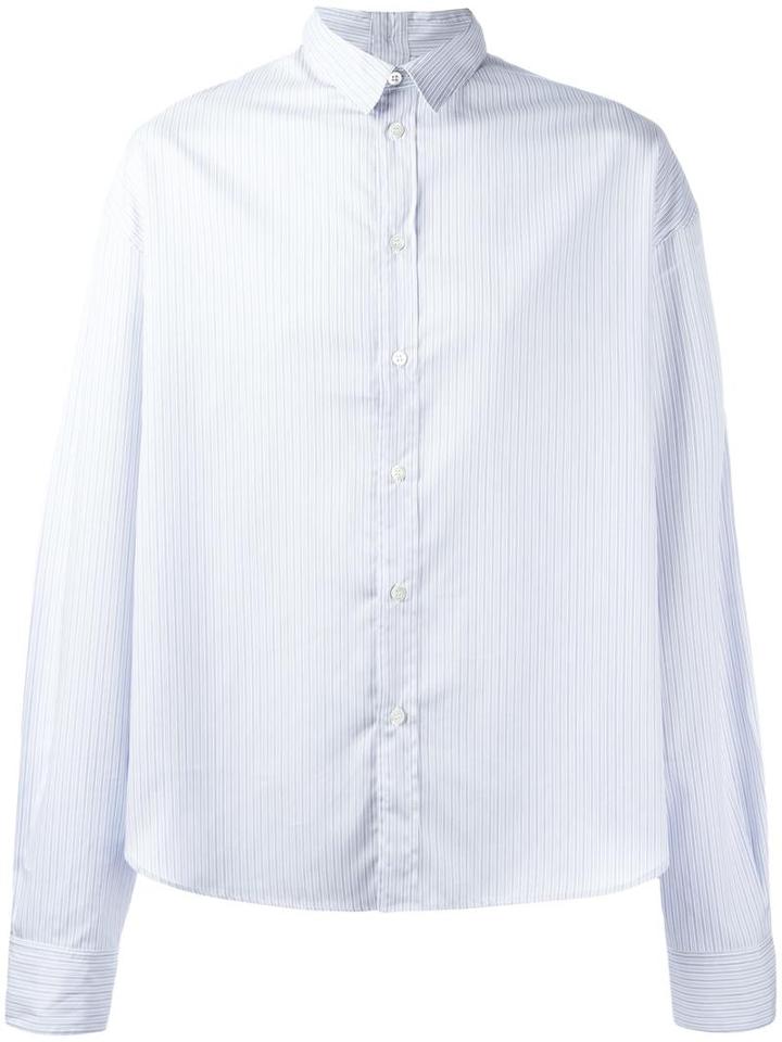 Y / Project Striped Shirt, Adult Unisex, Size: 50, White, Cotton