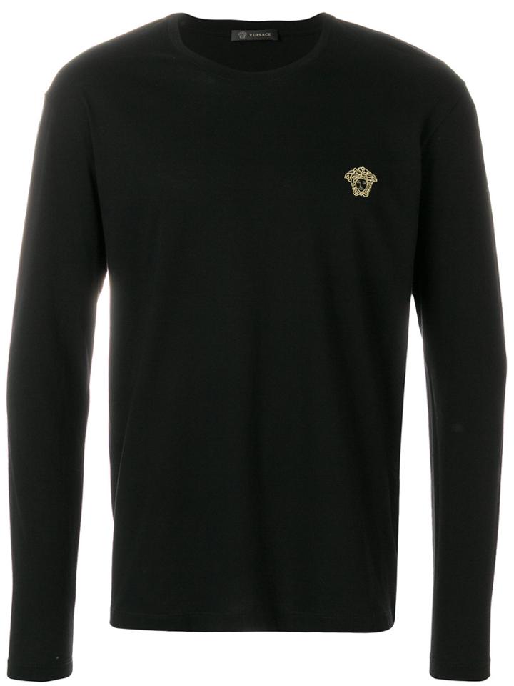 Versace Medusa Logo Crew Neck Sweater - Black