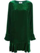 Essentiel Antwerp Velvet Mini Dress - Green