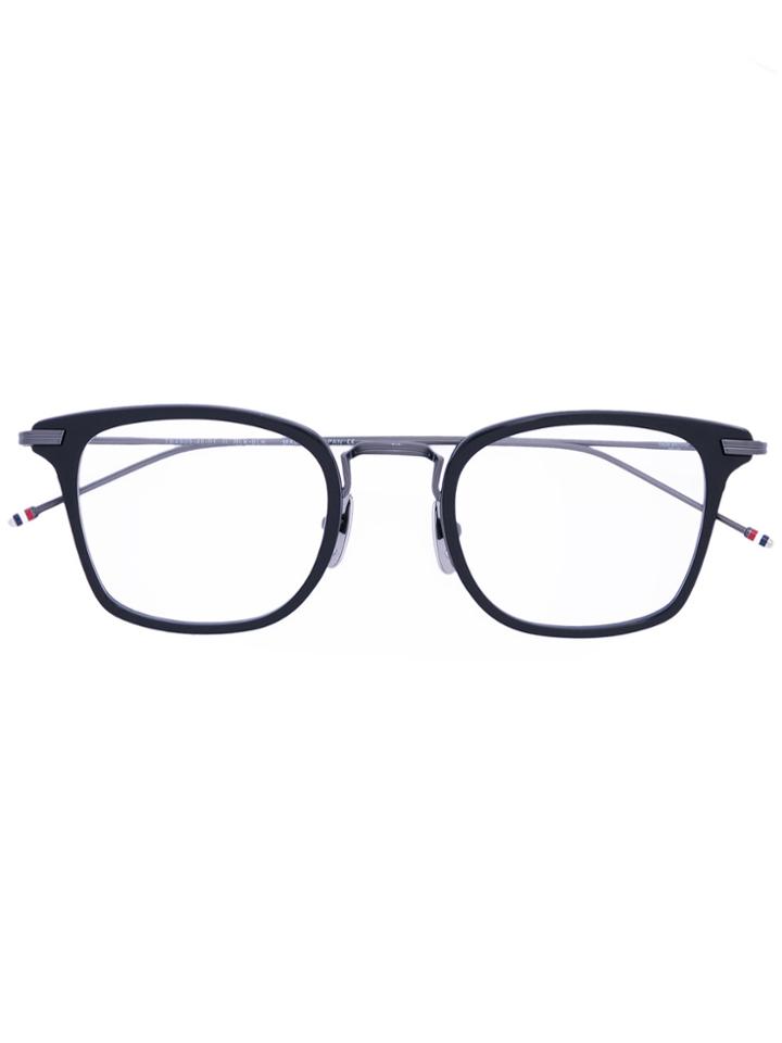 Thom Browne Eyewear Square Frame Glasses - Black