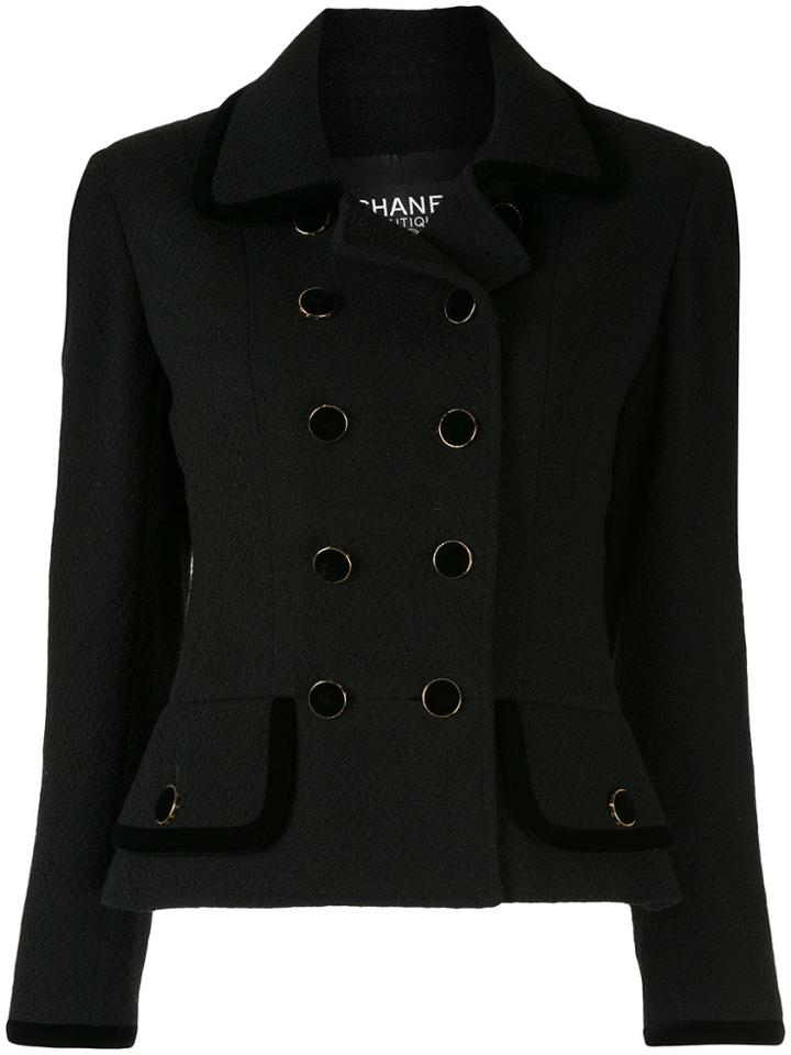 Chanel Pre-owned Fitted Double-breasted Jacket - Black