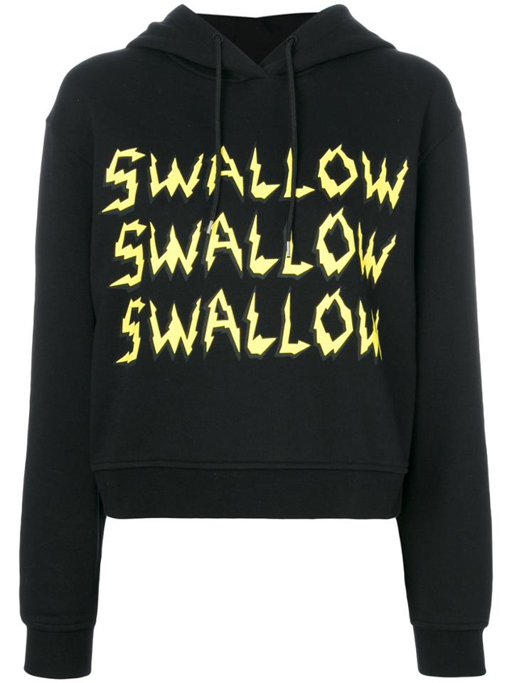 Mcq Alexander Mcqueen Swallow Hoodie Sweatshirt - Black