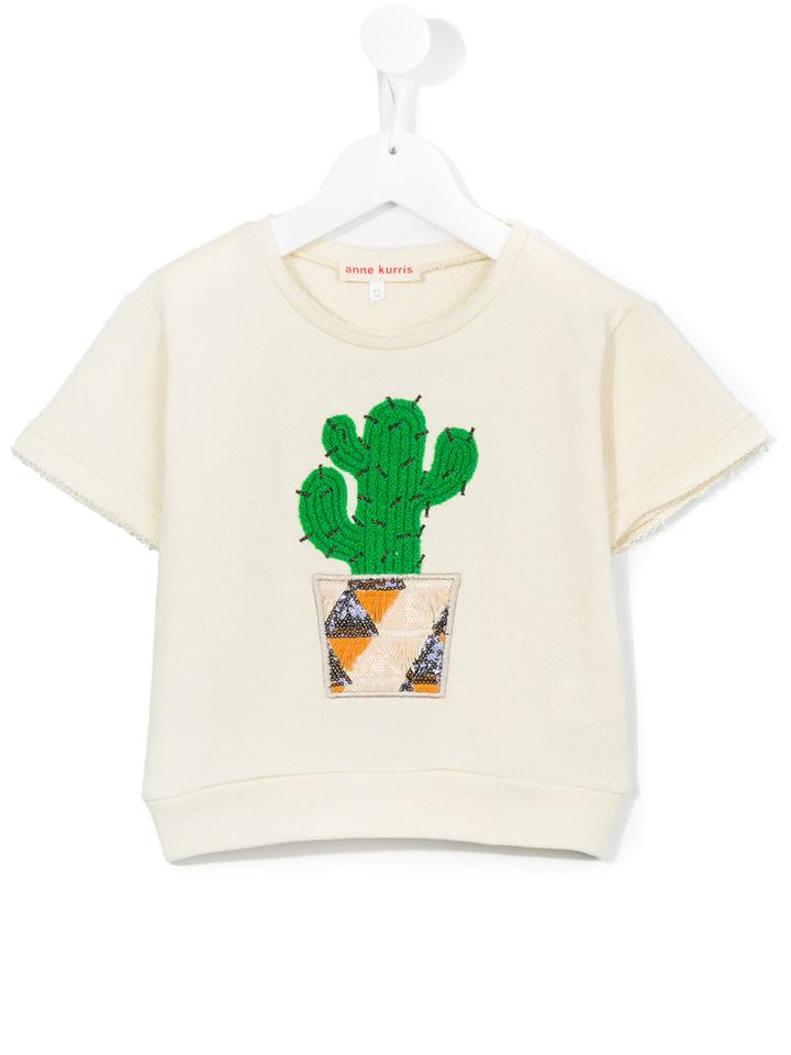 Anne Kurris Cactus Print T-shirt, Girl's, Size: 12 Yrs, Nude/neutrals