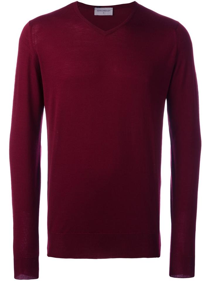 John Smedley 'ashmount' Sweater, Men's, Size: Xxl, Red, Merino