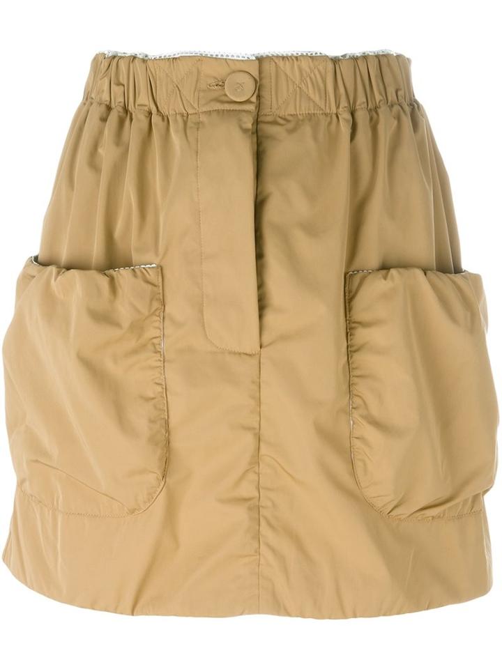 J.w.anderson - Patch Pocket Mini Skirt - Women - Polyester - 10, Nude/neutrals, Polyester