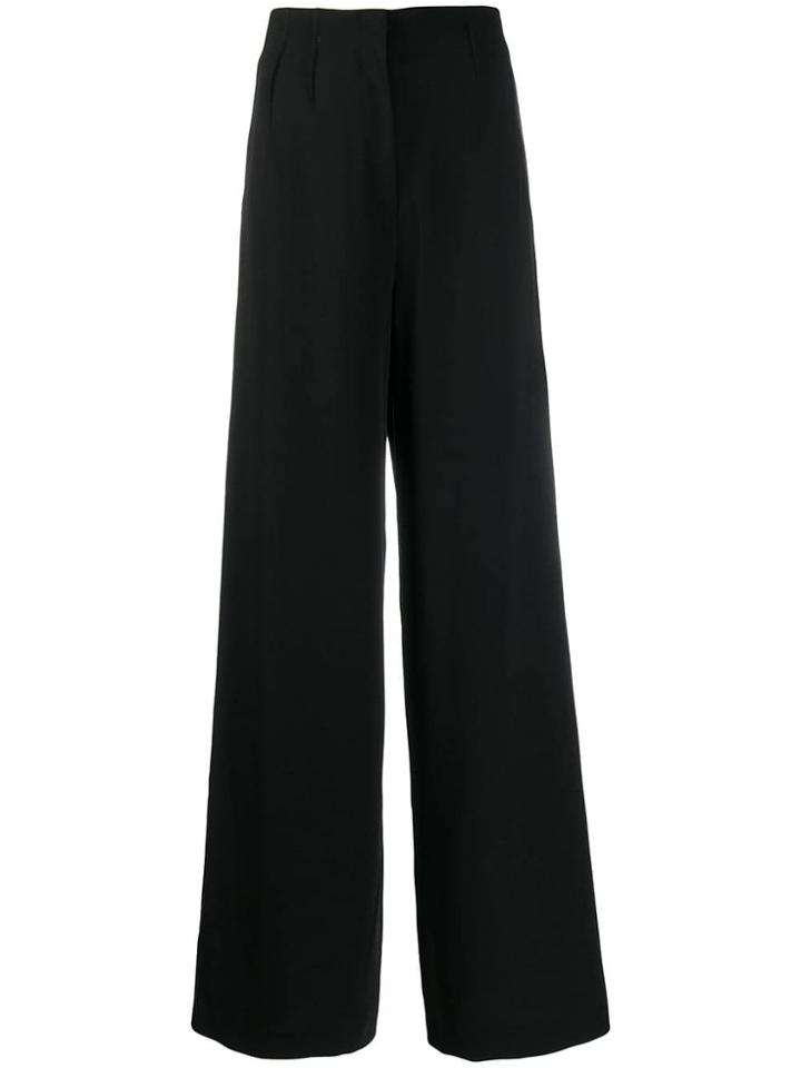 Blanca High-waist Flared Trousers - Black