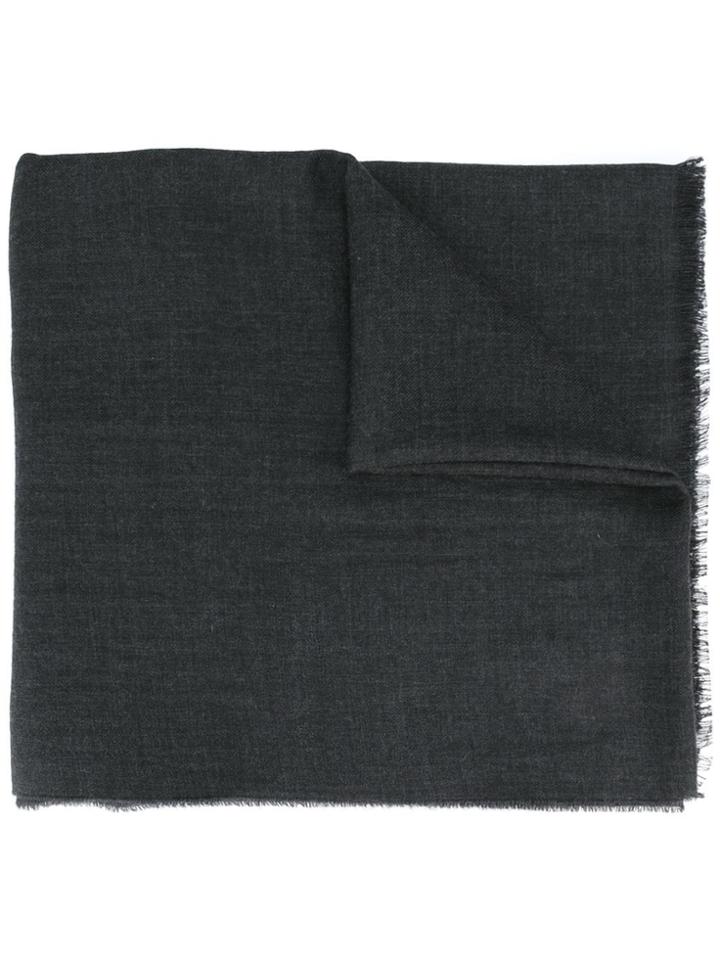 Emporio Armani Raw Edge Scarf - Grey