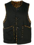 Engineered Garments Reversible Buttoned Vest - Black