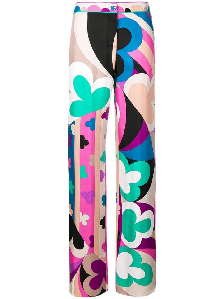 Emilio Pucci Abstract High-waisted Trousers - Nude & Neutrals