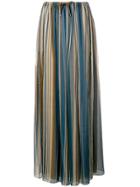 Brunello Cucinelli Pleated Long Skirt - Blue