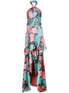 Patbo Print Draped Dress - Green