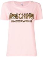 Moschino Leopard Logo T-shirt - Pink