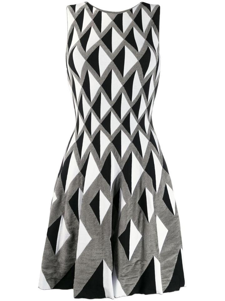 Antonino Valenti Geometric Print Dress - Grey