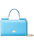 Dolce & Gabbana Mini 'von' Shoulder Bag, Women's, Blue, Leather