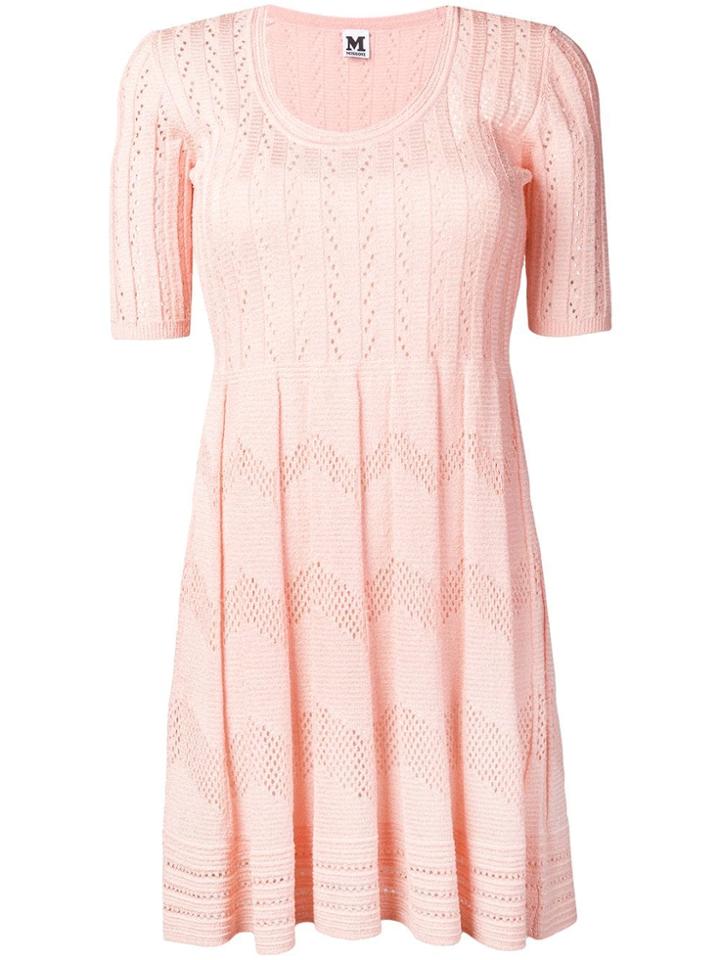 M Missoni Flared Knit Dress - Pink