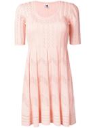 M Missoni Flared Knit Dress - Pink