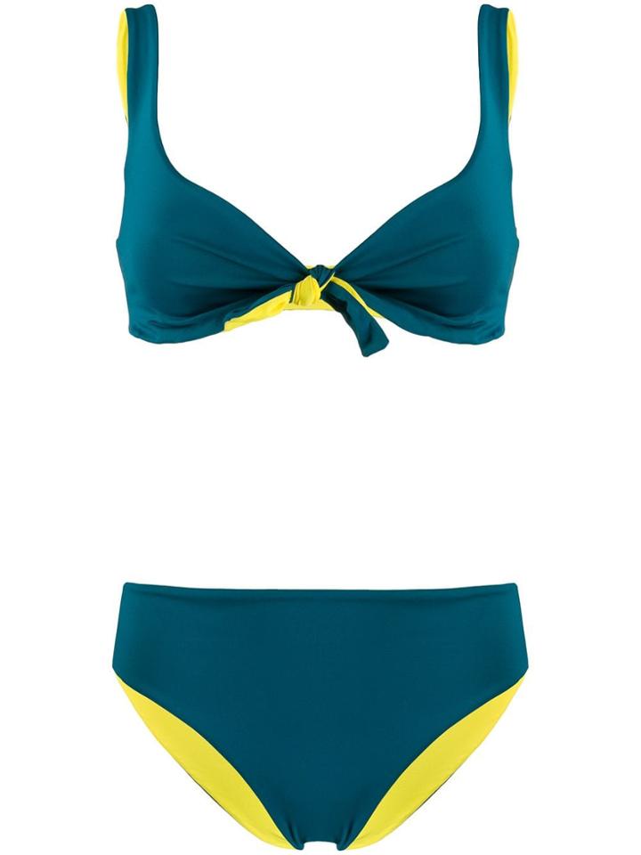 Fisico Knot-detail Bikini - Green