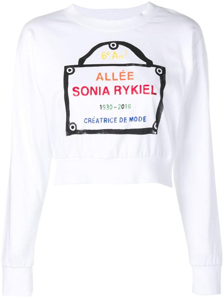 Sonia Rykiel Logo Print Sweatshirt - White