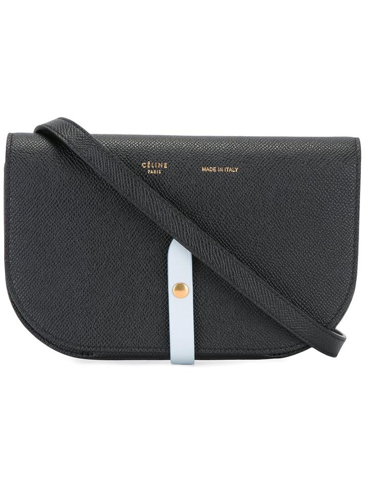 Céline Trio Shoulder Bag, Women's, Black, Calf Leather