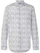 Manuel Ritz Print Button Down Shirt - White