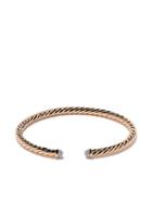 David Yurman 18kt Rose Gold Cable Spira Diamond Cuff Bracelet - 8radi