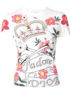 Christian Dior Pre-owned Floral J'adore Dior T-shirt - White