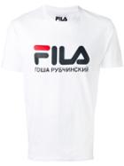 Gosha Rubchinskiy Gosha Rubchinskiy X Fila Logo T-shirt, Men's, Size: Small, White, Cotton
