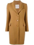 Classic Mid Coat, Women's, Size: 38, Brown, Virgin Wool/mohair/cupro, Ermanno Scervino