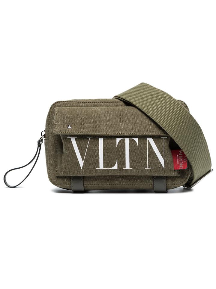 Valentino Green Vltn Logo Cross Body Bag