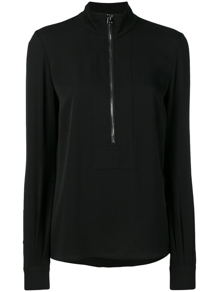Tom Ford Crepe Zip Front Pullover - Black