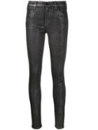 J Brand Faux-leather Skinny Trousers - Silver