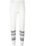 Cruciani Drawstring Knit Track Pants, Women's, Size: 44, White, Cashmere/other Fibers