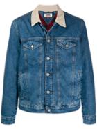 Tommy Jeans Contrast Collar Denim Jacket - Blue